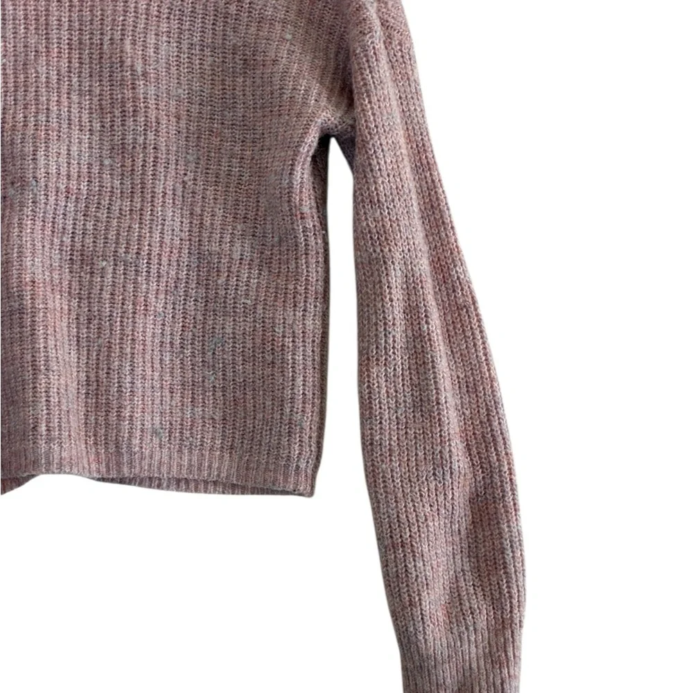 Old Navy | Pink knit wool blend cropped button front chunky cardigan